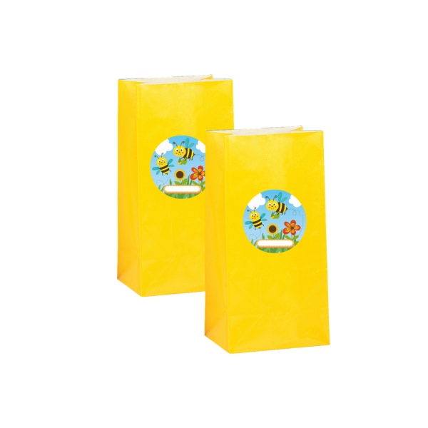 Papiertüte inkl. Bienen Namens-Sticker 12 St.- VE 12 Papiertüte inkl. Bienen Namens-Sticker 12 St.- VE 12